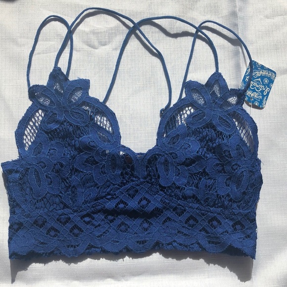 FREE PEOPLE BLUE KNIT BRALETTE - Picture 9 of 16